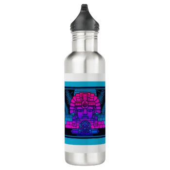 Synthwave Pharaoh Stainless Steel Water Bottle by spiritswitchboard at Zazzle