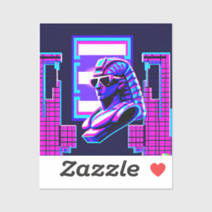 Synthwave Pharaoh Sticker