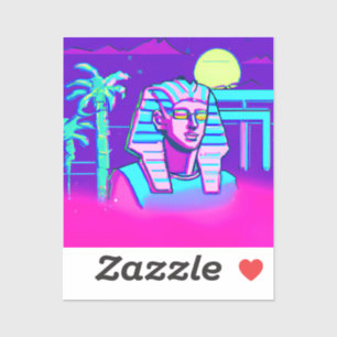 Synthwave Pharaoh Sticker