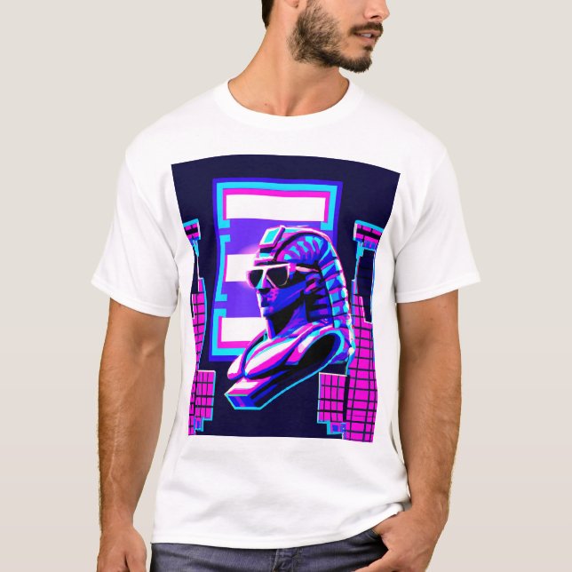 Synthwave Pharaoh T-Shirt (Front)