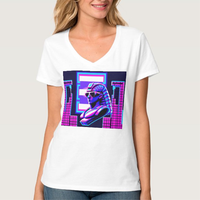 Synthwave Pharaoh T-Shirt (Front)