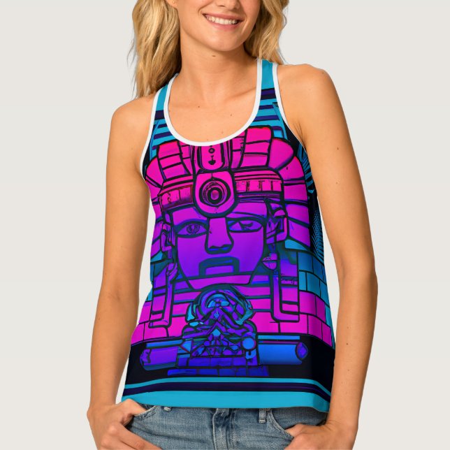 Synthwave Pharaoh Tank Top (Front)