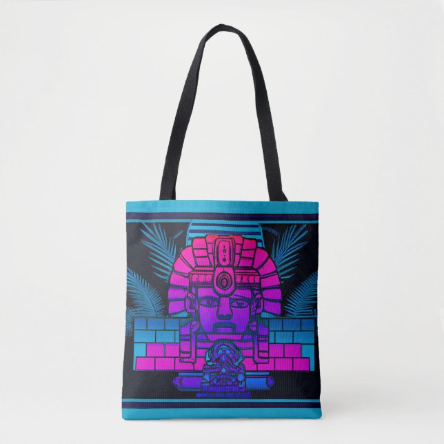 Synthwave Pharaoh Tote Bag (Front)