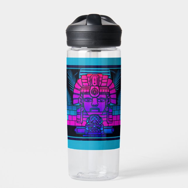 Synthwave Pharaoh Water Bottle (Front)