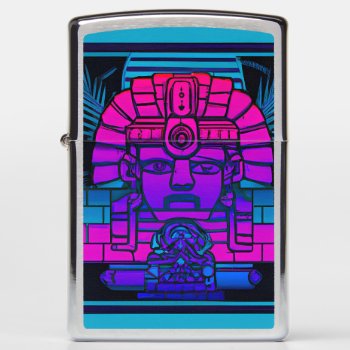 Synthwave Pharaoh Zippo Lighter by spiritswitchboard at Zazzle