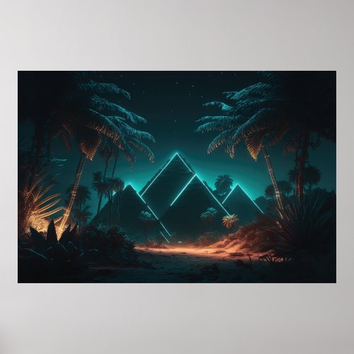Synthwave Safari Lost in the Jungle Poster