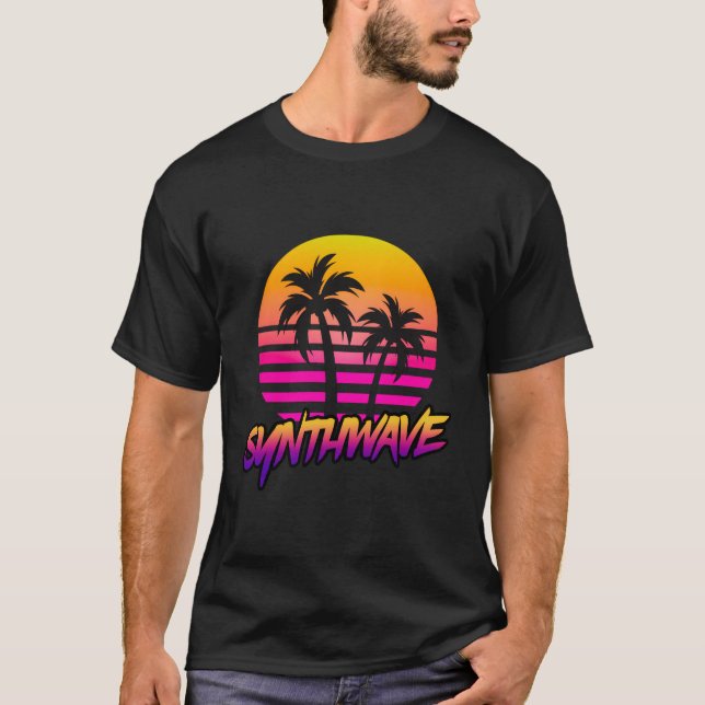 Synthwave Shirts For Men - Synth Wave Tshirt - Syn (Front)