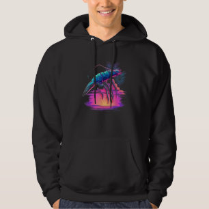 Synthwave Shrimp Vaporwave Crawfish Retro 90s Cr Hoodie