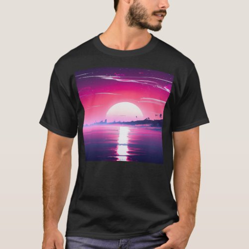 Synthwave Sunset T_Shirt