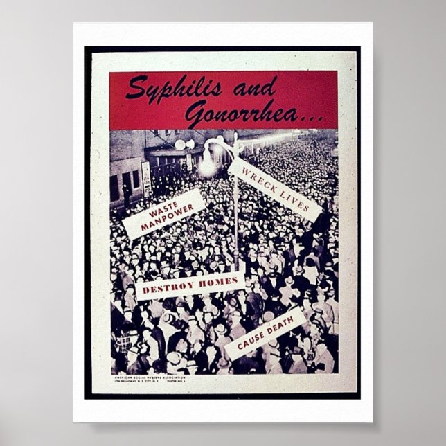 Syphilis And Gonorrhea Poster (Front)