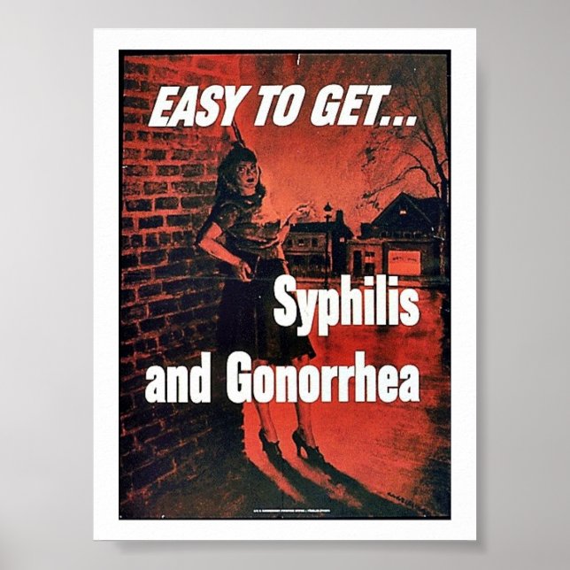 Syphilis And Gonorrhea Poster (Front)