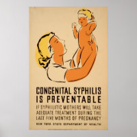 Syphilis Is Preventable Vintage 1939 WPA Health