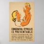 Syphilis Is Preventable Vintage 1939 WPA Health Poster