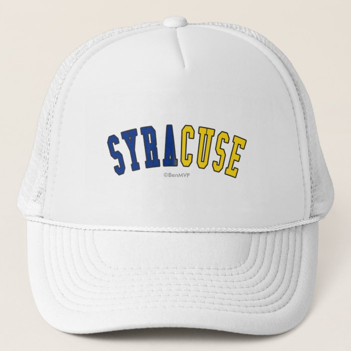 Syracuse in New York State Flag Colors Hat