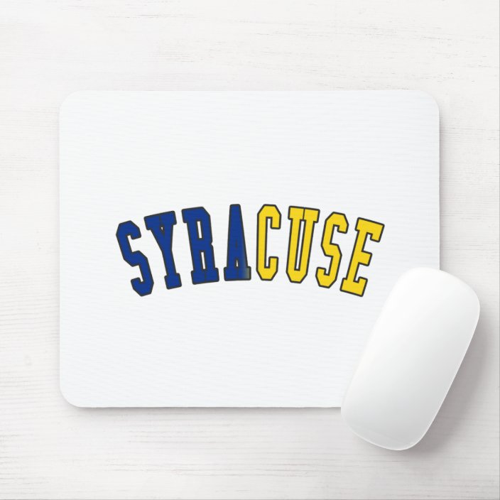 Syracuse in New York State Flag Colors Mousepad