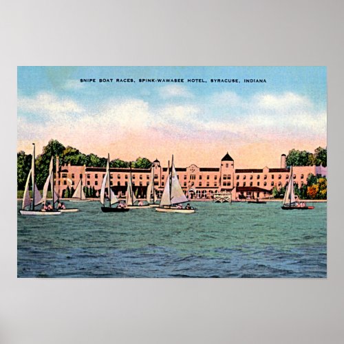 Syracuse Indiana Spink Hotel on Lake Wawasee Poster