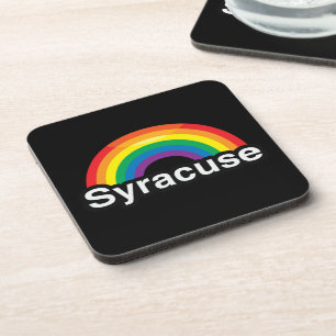 SYRACUSE LGBT PRIDE RAINBOW BEVERAGE COASTER