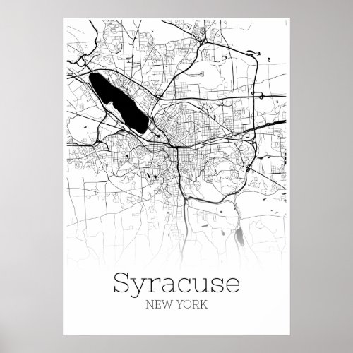 Syracuse Map _ New York _ City Map Poster