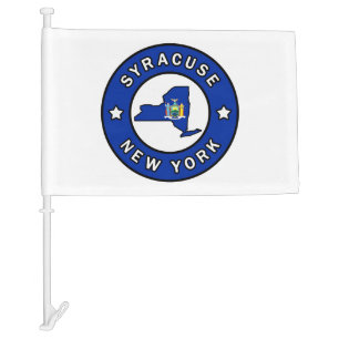 Syracuse New York Car Flag