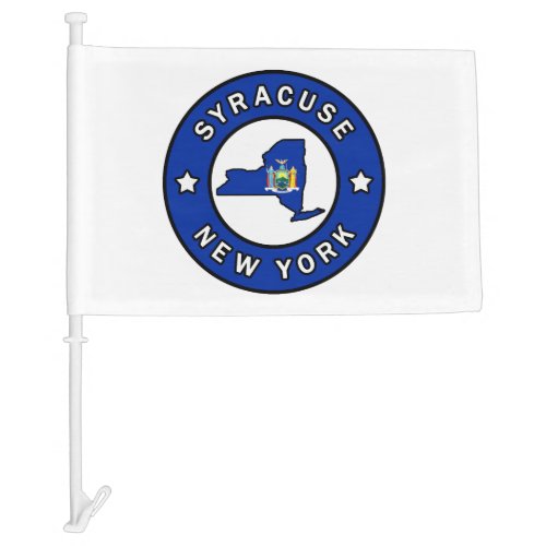 Syracuse New York Car Flag