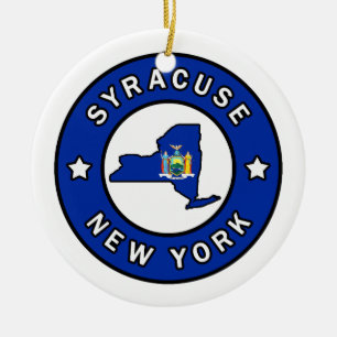 Syracuse New York Ceramic Ornament