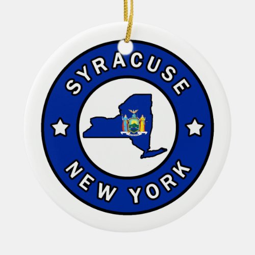 Syracuse New York Ceramic Ornament