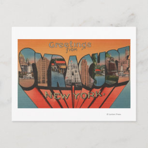 Syracuse, New York - Large Letter Scenes Postcard