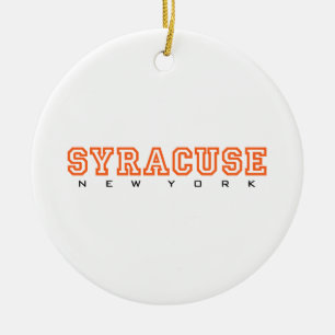 Syracuse, New York - Letters Ceramic Ornament