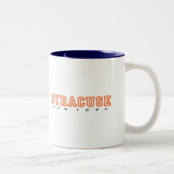 Syracuse  New York - Letters Two-tone Coffee Mug by worldshop at Zazzle