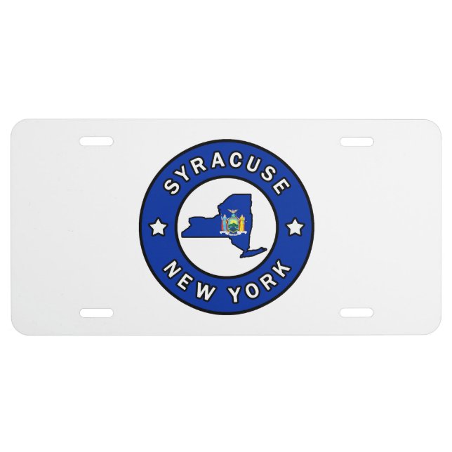 Syracuse New York License Plate (Front)