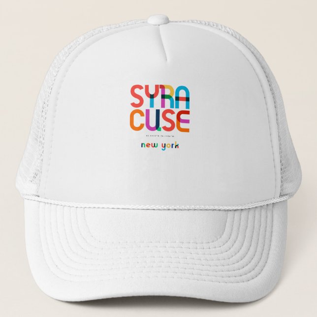 Syracuse New York Mid Century, Pop Art, Trucker Hat (Front)