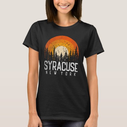 Syracuse New York NY  Retro Vintage 70s 80s 90s T_Shirt