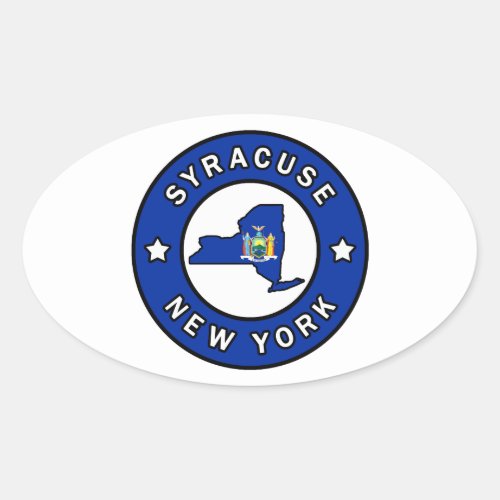 Syracuse New York Oval Sticker