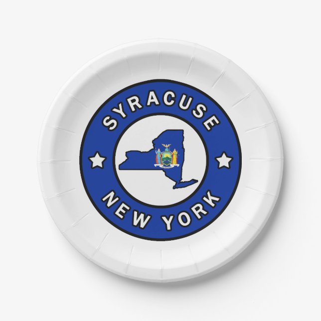 Syracuse New York Paper Plates (Front)