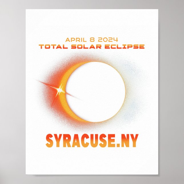 Syracuse New York Total Solar Eclipse 2024  Poster (Front)