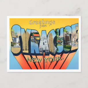 Syracuse, New York Vintage Big Letters Postcard