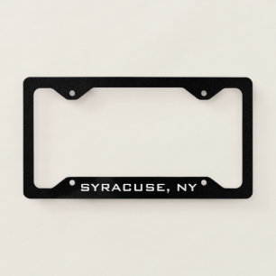 Syracuse NY New York Black License Plate Frame