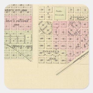 Syracuse, Palmyra, Unadilla, Wyoming, Nebraska Square Sticker