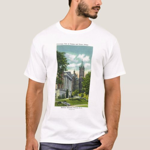 Syracuse U Campus View Showing Crouse College T_Shirt
