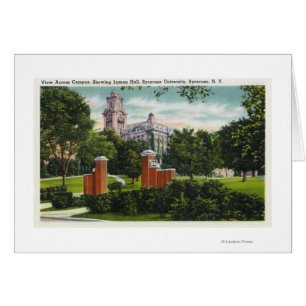 Syracuse U Campus View Showing Lyman Hall Cards