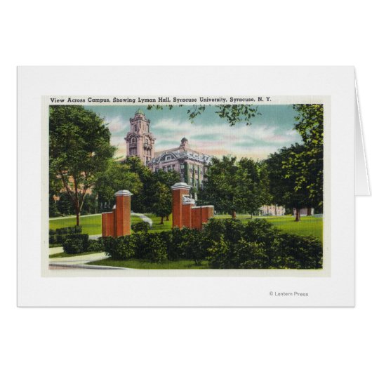 Syracuse U Campus View Showing Lyman Hall Cards (Front Horizontal)