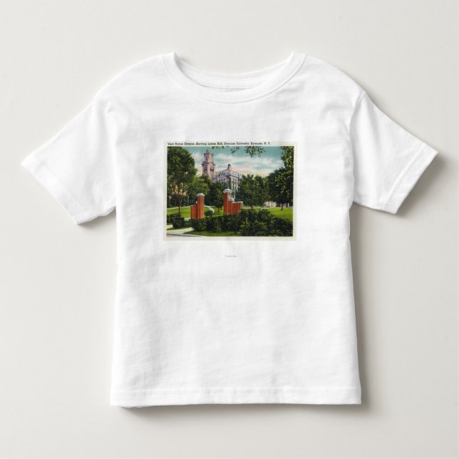 Syracuse U Campus View Showing Lyman Hall Toddler T-shirt (Front)