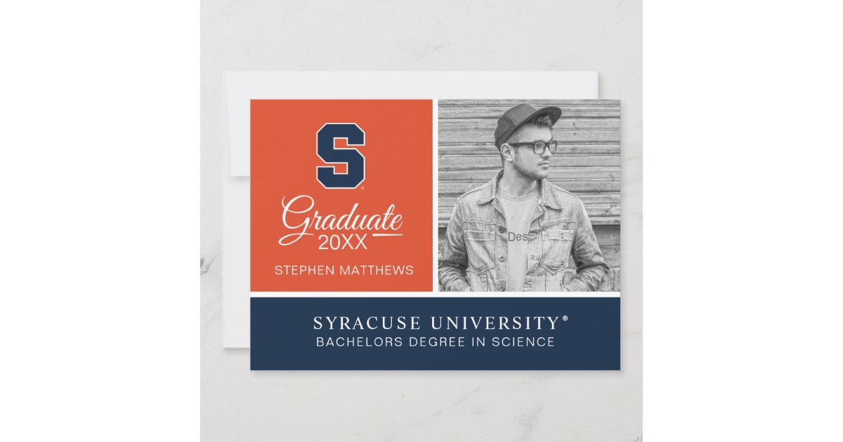 Syracuse University Graduate Graduation Invitation Zazzle