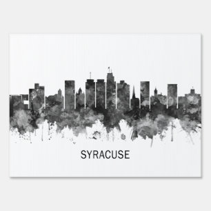 Syracuse USA Skyline BW Sign