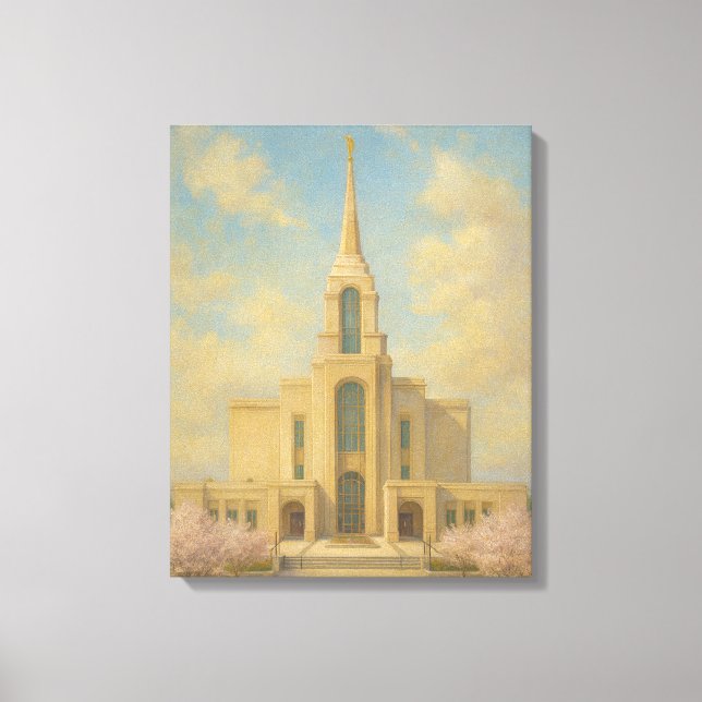 Syracuse Utah Temple Painting™ LDS Wall Art Canvas (Front)
