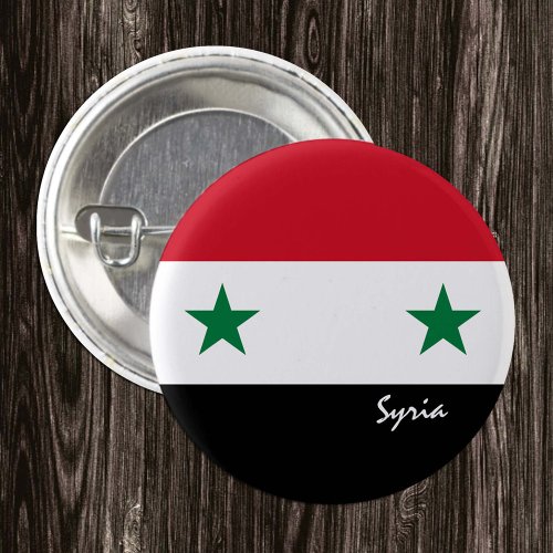 Syria button patriotic Syrian Flag fashion Button