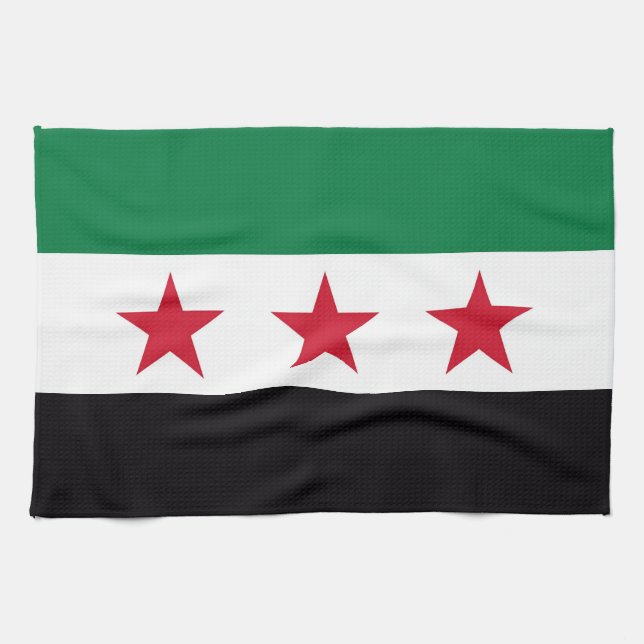 Syria country revolution new flag symbol kitchen towel (Horizontal)
