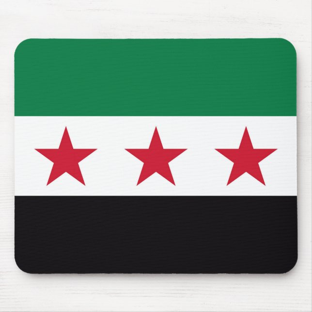 Syria country revolution new flag symbol mouse pad (Front)