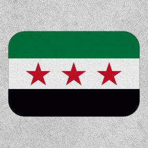 Syria country revolution new flag symbol patch
