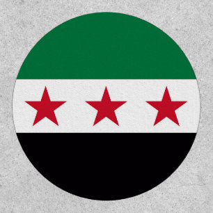 Syria country revolution new flag symbol patch